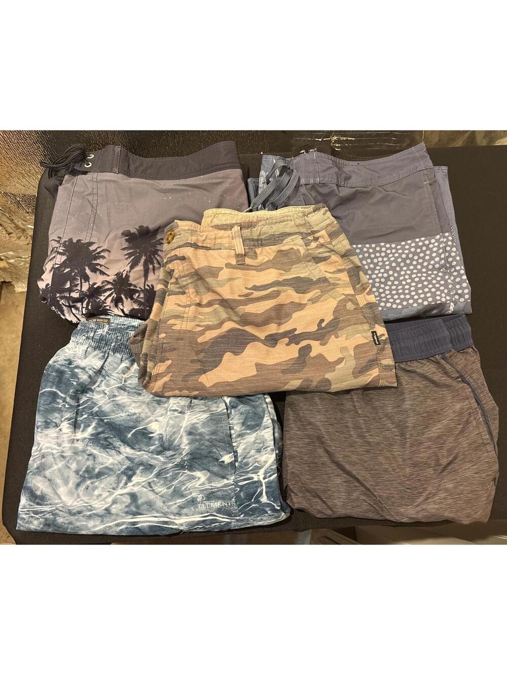 Lot of 5 Men’s 2XL XXL Swimming Trunks Bathing Suit Assorted Brand & Colors